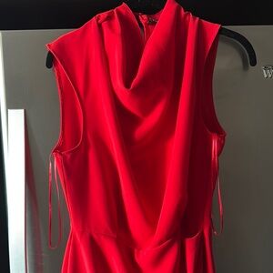 ZARA Elegant Red M Sleeveless Dress